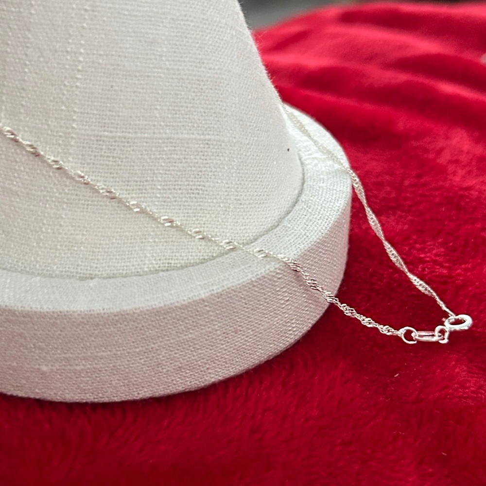 Twisted‎ 925 SS anklet or bracelet 10 inch